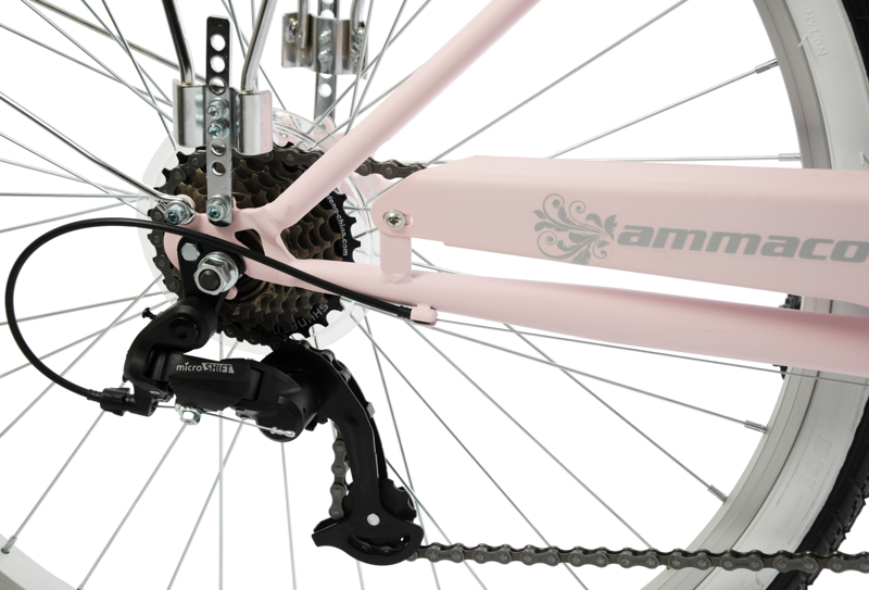 Ammaco Broadway Lifestyle Bike Pastel Pink-4